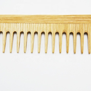 Wholesale Wood Fine Coarse Teeth Anti Static Custom Private Label Wooden Wide Tooth Comb - Product Image 3