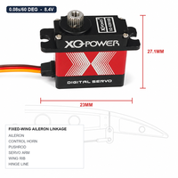 Mini Servo Étanche XQ-POWER XQ-S2010D 7KG Engrenage Métallique Sans Noyau 8.4V 20g pour RC Glider Park Flyer Vente en Gros