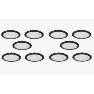Industriale UFO 200W alta baia luce bianco nero struttura in alluminio IP65 Rating 5000K CCT ottimale fabbrica Dialux supportato - Product Image 4