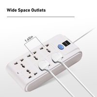 Usine 5M carte d'alimentation 10 trous rallonge Multi prise prise Protection contre les surcharges 10A/250V prise Standard européenne pour la maison