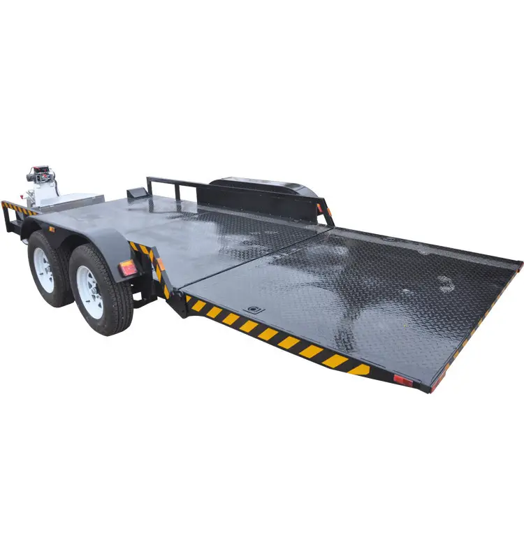 hydraulic tilt trailer car carrier semi trailer ramp aluminum