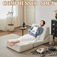 Sofá Cama Inflable Cuadrado Multifuncional Tapizado, Diseño Contemporáneo, MOQ Bajo de 1 Pieza, para Hotel, Villa, Centro Comercial