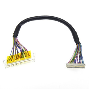 Kabel Sambungan DF20-30DS-1C ke DF13-20DS-1.25C  Konektor Wire Harness 1.0 & 1.25mm Pitch LVDS Kabel Sinyal Layar LCD Dengan Selang PVC Hitam - Product Image 4