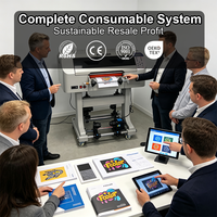 Printer UV DTF Fcolor Epson I3200U1 HD Printhead 33cm Roll to Roll Mesin Cetak Label Kristal untuk Stiker Logo Dekorasi