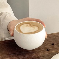 Vintage Mattierte Steinmuster-Kaffeetasse im Japanischen Stil für Latte, Cappuccino und Nachmittagstee