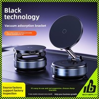 Chargeur magnétique sans fil Support de téléphone à batterie rotative réglable Ventouse à vide à 360 degrés Support de téléphone de voiture