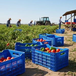 Etap KE 970 Professional Perforated Plastic <b>Crate</b> Heavy Duty Stackable Industrial Storage Agriculture Harvest Purpose Recyclable - Product Image 2