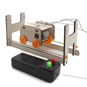Kit de modelo de tranvía de madera, juguete educativo STEM de montaje manual para niños de 7 a 9 años, aprendizaje de ciencia e ingeniería - Product Image 4