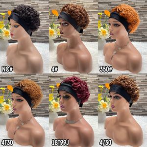 Peluca de Cabello Humano Remy Chino con Diadema de Encaje Transparente para Mujeres Negras, Corte Bob Corto y Rizado, 250% de Densidad, Hecha a Máquina - Product Image 6