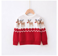 Pull de Noël pour enfants et adultes, tenues assorties parent-enfant, pull en jacquard à motifs de dessins animés