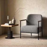 Fauteuil d'appoint individuel pour hôtel, salon, zones d'attente publiques, écoles et extérieur, avec revêtement en tissu doux et structure métallique