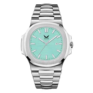 Heren Creatieve Kalender Waterdichte Lichtgevende Luxus Uhr Logo Custom Roestvrij Staal Horloge Voor Mannen Kwarts Highend Polshorloges