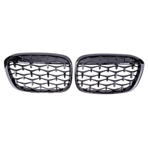 LUMA 16-19 Diamond Black Chrome pour <span class=keywords><strong>BMW</strong></span> <span class=keywords><strong>X1</strong></span> Accessoires ABS Grill F48/F49 2016-2019 Grille de pare-chocs avant - Product Image 2