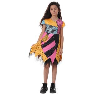 Costume <span class=keywords><strong>de</strong></span> carnaval <span class=keywords><strong>de</strong></span> Noë<span class=keywords><strong>l</strong></span> à rayures noires et blanches pour enfants, costume <span class=keywords><strong>de</strong></span> cosplay d'Halloween, comprend des robes - Ensemble Jack Skellington - Product Image 6