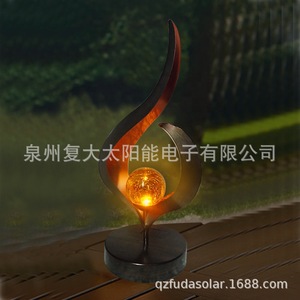 Solar Flame Table Lamp LED Outdoor Indoor <b>Decorative</b> <b>Light</b> With USB Charging Cordless Design - Product Image 2