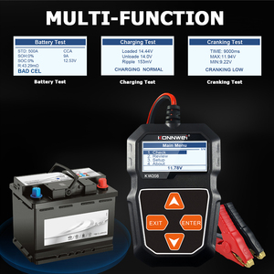 Testeur de batterie numérique KONNWEI KW208 12V avec tests de démarreur/batterie/alternateur pour voitures, motos et camions - Product Image 4