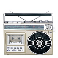 Enregistreur de cassettes radio de style rétro MLK-300BT AM/FM Haut-parleur intégré Enregistreur de cassettes radio portable Fm