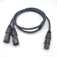Câble audio de haute qualité avec placage or, adaptateur de câble XLR 3 broches, câble répartiteur en Y XLR femelle vers 2 XLR mâle, 0,5/1/2/3 m