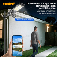 Lámpara Solar CCTV Hofoled con Audio Bidireccional, Monitoreo, Seguimiento Automático de Personas, Cámara Triple de 6MP, Luz Solar para Exteriores