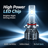 Ampoule de phare de voiture LED V20 mini format H7 H4 H11 6000K blanc froid, dissipateur thermique en aluminium, IP67, éclairage LED pour voiture