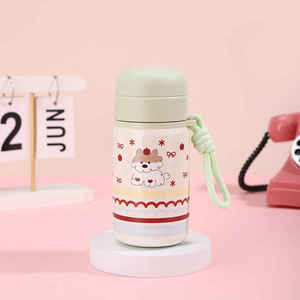 Cartoon Adults Direct Drinking Cup Portable Stainless Steel Leak-Proof Insulated Cup Carrying Strap 6-12 Hours Thermal - Product Image 6