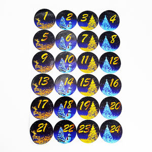 Pegatinas Digitales Navideñas Personalizadas, Autoadhesivas, Circulares, para Sellado, Pegatinas para Regalos Navideños, OEM - Product Image 3