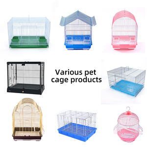 <span class=keywords><strong>Cage</strong></span> à oiseaux de style moderne <span class=keywords><strong>Cage</strong></span> d'élevage de perroquet suspendue décorative motif rouge solide pour petits animaux de taille moyenne - Product Image 4