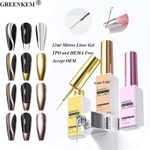 12ml 4 couleurs <span class=keywords><strong>miroir</strong></span> pour ongles Gel Liner UV LED <span class=keywords><strong>effet</strong></span> métal Logo personnalisé Nail Liner Gel Polish - Product Image 1