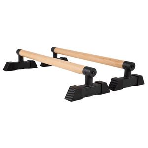 2024 Push up Stand Poignée Calistenia En Bois Push up Parallettes Bar <span class=keywords><strong>Street</strong></span> <span class=keywords><strong>Workout</strong></span> Bois et Acier Parallettes En Bois - Product Image 5