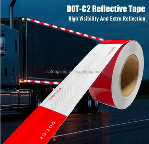 شريط عاكس لاصق للسلامة DOT-C2 أحمر وأبيض منشوري عاكس للضوء للمركبات والمقطورات والشاحنات - Product Image 4