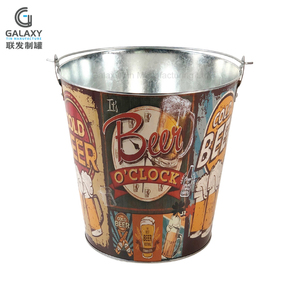 <span class=keywords><strong>Grande</strong></span> 8L Secchiello per il Ghiaccio Con Apribottiglie Birra della Barra di Metallo Rotonda di Raffreddamento Zincato Secchiello per il Ghiaccio Per La Birra - Product Image 2