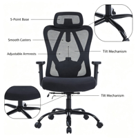 Chaises de bureau ergonomiques en maille luxueuse, avec design moderne et fonction de levage, chaises de direction et chaises de conférence