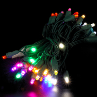 Guirlandes lumineuses de Noël multi-LED de qualité commerciale, étanches IP65, pour extérieur, fil vert de 5 mm à grand angle, lumières d'arbre de Noël à intensité variable