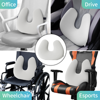 Appui-tête de voiture et confort lombaire coussin lombaire de soutien dorsal en mousse à mémoire de forme ergonomique pour chaise de voiture de bureau à domicile avec sangle