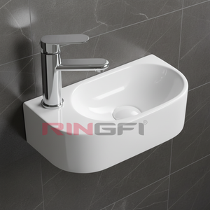 <span class=keywords><strong>Mini</strong></span> lavabo mural pratique, lavabo suspendu pour hôtel, lavabo mural profond en céramique coloré - Product Image 3