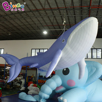 Grande baleine bleue gonflable publicitaire géante pour événements et décoration