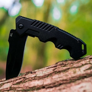 Cuchillo de Camping Plegable de Acero Inoxidable Negro, Herramienta Táctica de Bolsillo para Supervivencia y Caza - Product Image 6