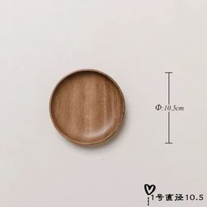 Wooden Round <b>Tray</b> Acacia Wood 10 Cm Dessert Fruit Plate Simple Style Serving Dish For Hotel Coffee <b>Tea</b> - Product Image 5