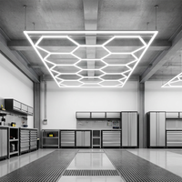 Nouvelle tendance, lumière de garage en forme de nid d'abeille 100-240V, lumière LED hexagonale, nouvelles lampes de plafond pour la décoration de magasin