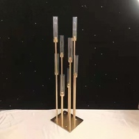 XinQi Chandelier en métal doré haut, professionnel, pour centres de table de mariage et décoration de fête, Nouveauté