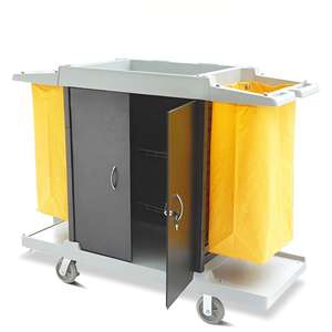 Chariot de nettoyage universel en plastique personnalisé pour hôtel, maison, entrepôt, chariot de service de blanchisserie avec certification <span class=keywords><strong>CE</strong></span> - Product Image 6