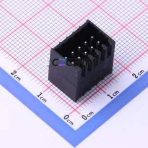 JL15EDGRHD-25405B01 Plug-in Terminal Block Bent Lead Through Hole,P=2.54mm Board-to-Board / Socket - Closed 2x5P 2.54mm Black - Product Image 1