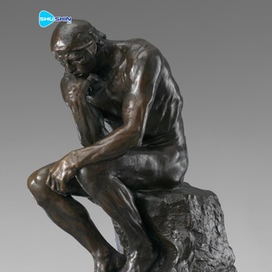 유명한 유럽풍 앤티크 청동 로댕 사상가 조각상 주조 맞춤 예술품 수집품 - Product Image 6