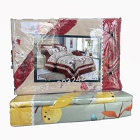 Vente en gros Ensemble de housse de couette 6 pièces Housses de couette de luxe Ensemble de housse de couette florale pour lit Ensemble de housse de couette en coton King Queen