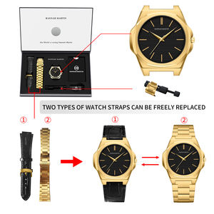 Reloj HANNAH MARTIN de Fábrica, Nuevo, Moderno, con Logotipo Personalizado, Minimalista, Set de Regalo con Correa, Ultrafino, de Cuarzo para Hombre, con Caja - Product Image 5