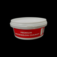 Bac en plastique PP blanc jetable avec couvercle, récipient de qualité supérieure pour sauce chamoy à la pastèque, seau de stockage alimentaire