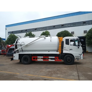 Camion-citerne à eaux usées diesel Dongfeng 4X2 12m³ à prix d'usine, camion-citerne d'aspiration des eaux usées à vendre - Product Image 3