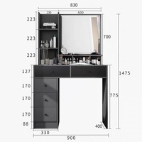 Coiffeuse multifonctionnelle pour chambre à coucher, armoire de rangement économique et simple