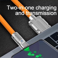 Cable de Datos USB Tipo C de Carga Súper Rápida de 120 W, Cable de Silicona Líquida Suave para Carga Rápida de Teléfonos Móviles, para Xiaomi, para Samsung