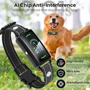 चमकाने वाली रोशनी के साथ एमज़ हॉट डॉग छाल कॉलर, कुत्ते के लिए स्थिर शॉक कॉलर ip67 रिचार्जेबल एंटी बार्क कॉलर - Product Image 3